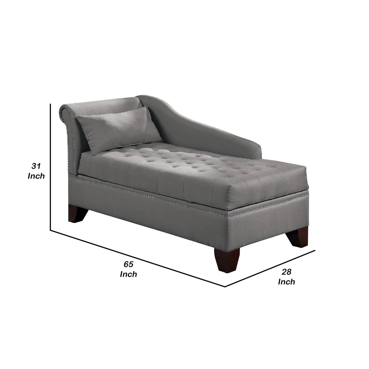 Red Barrel Studio® Armey Tufted RightArm Chaise Rolled Arms Chaise